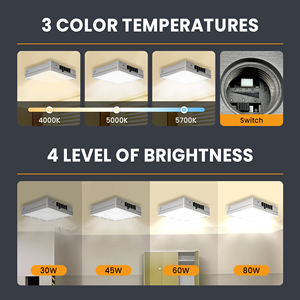 NOUVEAU ETL IP65 Étanche Éclairage Extérieur Aluminium Carré LED Auvent Lumière pour Entrepôt <span class=keywords><strong>Cartport</strong></span> Garage Rue - Product Image 2