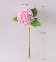 Hydrangeas artificielles en latex, résistantes aux UV, effet toucher réel, pour décoration de Noël et de mariage, tige réaliste en soie synthétique