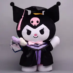 Hot Sell Graduation Season Carton Plush Toy Doll Kuromi My Melody Bachelor's Dress Doctoral Decorations Plush Toy