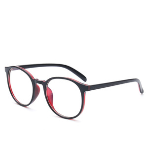 Gafas ópticas redondas con montura completa de policarbonato para mujer, lentes transparentes marrones, ancho de montura medio, patrón sólido - Product Image 4