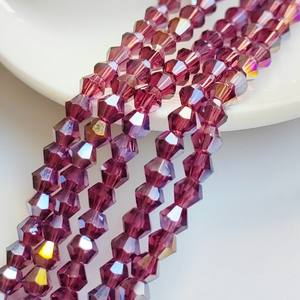 Perles en verre de lampwork cristallisé AB en gros, bicones pointues, 2-8 mm, pour la fabrication de bijoux, la décoration de vêtements, de chaussures et d'artisanat - Product Image 6