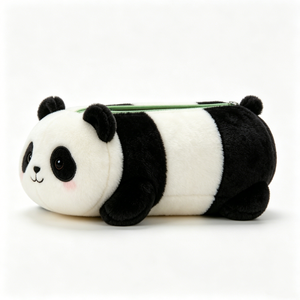 Customized <b>panda</b> plush pencil case,<b>panda</b> shaped plush pouch,cute <b>panda</b> pencil bag, plush <b>panda</b> stationery case - Product Image 2