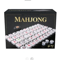 Jeu de tuiles de mahjong en mélamine blanche de haute qualité avec impression personnalisée, jeu de stratégie classique pour enfants, familles, adultes à partir de 8 ans