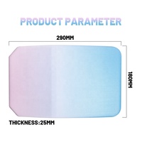Tapis de souris et ensemble clavier gaming artistique, couleur personnalisée, repose-poignet en mousse à mémoire de forme, antidérapant, design ergonomique et cartoon, 290x180mm SANXING