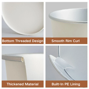 Cuencos de papel de aluminio desechables de alta calidad de Xiamen, cuencos de Material reciclado respetuosos con el medio ambiente para leche, pan, sándwich, fideos - Product Image 2