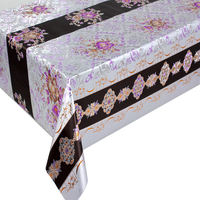 Nappe en PVC de luxe dorée, directement de l'usine, imperméable et résistante à l'huile, largeur personnalisable, pour fêtes et décorations extérieures