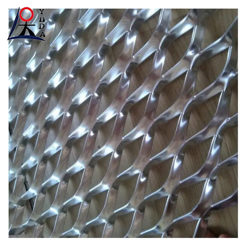 Декоративная алюминиевая Расширенная металлическая сетка из листового бетона ромбовидная сетка для фасада наружных перил