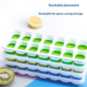 Molde de silicona cuadrado para cubitos de hielo de 14 rejillas al por mayor, no tóxico, para bar, pub, vino - Product Image 5