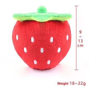 ของเล่นสุนัขแบบขายส่ง ของเล่นบีบมีเสียง น่ารัก ตุ๊กตาสตรอว์เบอร์รี่สีแดงชมพู ของเล่นสัตว์เลี้ยงแบบตุ๊กตา ของเล่นเคี้ยวสำหรับสุนัข ของเล่นสำหรับสุนัขเล่นและกัดแทะ อุปกรณ์สำหรับสัตว์เลี้ยง - Product Image 5