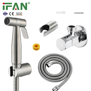 IFAN ABS Plástico Handheld Bidé Spray Chuveiro Aço Inoxidável Portátil Shattaf Misturador Bidé Torneiras WC Bidé Pulverizador