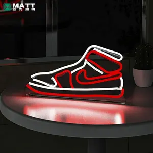 ירדן led סימן Suppliers-מאט זרוק חינם כדורסל 3D led מותאם אישית נעלי ניאון אור ירדן שלט ניאון לילדים חדר חג מתנות או עיצוב הבית