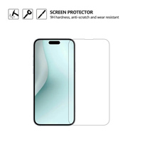 Verre transparent pour iPhone 16 16 Pro 16 Pro Max Protection d'écran antichoc HD Verre trempé transparent sans bulles
