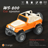 Mini haut-parleur de voiture WS-800 5W, haut-parleur sans fil portable, produit promotionnel à succès, haut-parleur Bluetooth