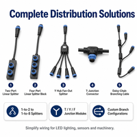 Conector de Cable Jnicon M15 con Bloqueo de Tornillo en Forma de F, Y y T, UL94-V0, Alto Aislamiento, Conexión Eléctrica Confiable, Resistente al Agua IP68