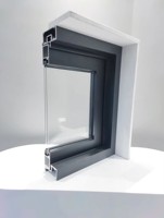 Fenêtres et portes françaises en aluminium standard, fenêtre à battants pour l'installation dans les maisons avec vitrage simple/double
