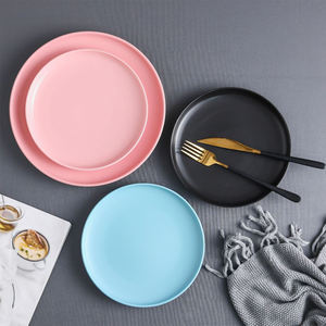 Plato redondo de cerámica para Pizza, cerámica, mate, creativo, nórdico, directo de fábrica, 8 pulgadas - Product Image 3