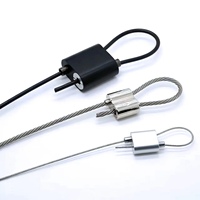 Pince de serrage réglable double sens pour câble métallique, idéale pour système de suspension de lustre et matériel de suspension d'éclairage