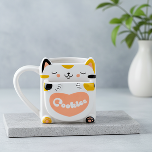 <span class=keywords><strong>Tazas</strong></span> de cerámica cortadas con forma de Animal de dibujos animados baratos de nuevo diseño 2023, compra a granel de China, bonitas <span class=keywords><strong>tazas</strong></span> artesanales - Product Image 1