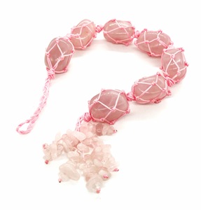 Cristalli curativi semi pietre preziose naturali con pendente con frange appeso a sette chakra - Product Image 4