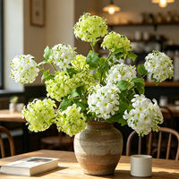Bouquets d'hortensias artificiels en plastique, faits à la main, réalistes et légers, pour la décoration de mariage, de la chambre et de la table