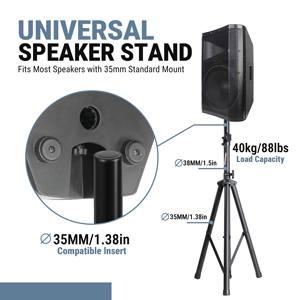 [Disponibilità CN] Supporto <span class=keywords><strong>per</strong></span> altoparlante professionale regolabile in acciaio Accuracy Pro Audio SPS003SL-M <span class=keywords><strong>per</strong></span> uso sul palco, tipo passivo - Product Image 4