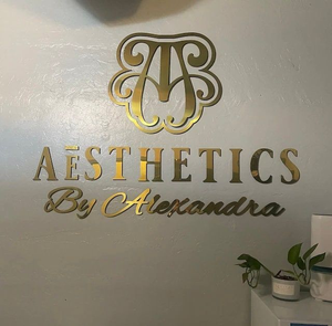 3D logo thư ký laser cắt Acrylic chữ kinh doanh Spa vẻ đẹp dấu hiệu và tiếp nhận dấu hiệu vàng gương 3D kim loại thư - Product Image 3