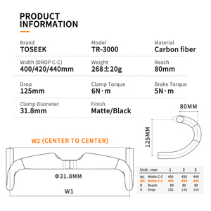700c自行车碳车把配件400 420 440自行车车把自行车固定车把 - Product Image 5