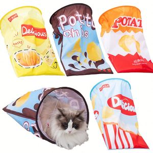 Papier froissé pliable pour animaux de compagnie pour l'auto-entretenement, tunnel roulant en forme de dragon, sac de jeu pour chat - Product Image 1