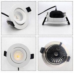 Đèn led âm trần tròn, đèn downlight trong nhà, ánh sáng trắng ấm 10W, đèn led âm trần tròn COB có thể điều chỉnh - Product Image 3