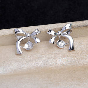 Base de Plata 925 para Pendientes, Accesorio de Joyería con Perlas DIY, 3mm, Semi-Acabado, JG5892, para Crear tus Propios Pendientes - Product Image 4