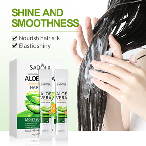 Masque capillaire réparateur ultra-lumineux à l'aloe vera SADOER, acide hyaluronique, ingrédients biologiques, nourrit les cheveux secs, crème hydratante lissante - Product Image 1
