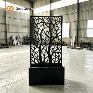 Jardinera Metálica Moderna con Patrón Irregular, Pantalla de Privacidad, Decoración de Jardín para Exteriores, Ecológica, Capacidad Personalizada, Recubrimiento en Polvo - Product Image 5