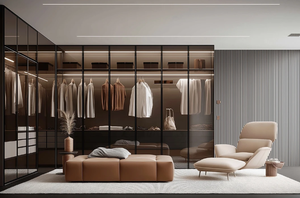 Armoire moderne autoportante de luxe personnalisable avec étagères réglables, solution de rangement pour appartement gain de place - Product Image 3