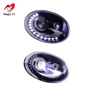 2013 2014 2015-2018 <span class=keywords><strong>Volkswagen</strong></span> <span class=keywords><strong>Beetle</strong></span> Conjunto de faros LED 6000K Luces de circulación diurna modificadas Lente dual 12V - Product Image 1