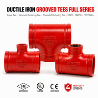 Raccords de tuyauterie en fonte ductile rainurés de bonne qualité, raccords en T réducteurs, approuvés FM UL