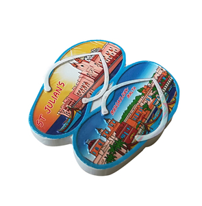 แม่เหล็กติดตู้เย็นรูปรองเท้าแตะ 3 มิติ แบบกำหนดเอง ของที่ระลึกวันหยุดจากมอลตา - Product Image 1