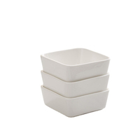 Stockage des aliments 3 pièces bols en céramique servant plateau à collation assiette à dessert ensemble avec nouvelle conception de poignées en métal