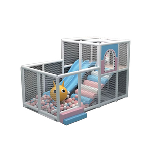 HELLO CAT Équipement de terrain de jeu intérieur souple pour enfants, personnalisé, petit, double couche, en ABS, avec toboggan et fosse <span class=keywords><strong>à</strong></span> balles - Product Image 3