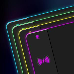 Tùy Chỉnh RGB Không Dây Sạc Chuột Chơi Game <span class=keywords><strong>Mat</strong></span> 15W Không Dây Sạc Sáng RGB LED Cao Su Chơi Game Mở Rộng Lớn Chuột Pad - Product Image 3