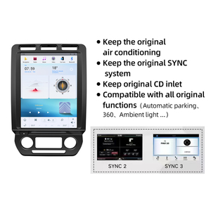 12.1英寸多媒体视频播放器，适用于福特猛禽F150 2015-2021，适用于特斯拉风格的屏幕车载收音机蓝牙安卓 - Product Image 4