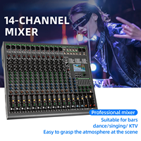TG14 Console de Mixage Audio Numérique Professionnelle 14 Canaux avec 99 Effets de Réverbération Intégrés et Connexion USB