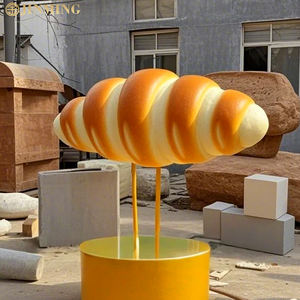 ペストリーショップ装飾用パンのカスタムデザイン大型グラスファイバー樹脂彫刻芸術モデル - Product Image 4