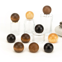 YUESHEN Bouchon de parfum personnalisé en boule de bois de hêtre et noyer, couvercle d'aromathérapie à 15 dents, pièces usinées CNC
