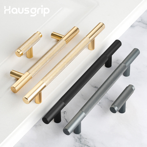Hausgrip Hardware Textured Aluminum Alloy Handles, High Quality Wardrobe Cabinet Drawer <strong>Door</strong> Pulls <strong>Knobs</strong> Furniture Handle - Product Image 1
