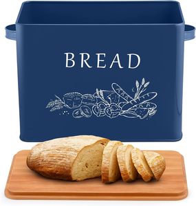 Factory High Quality Large Bread Storage Container Metal Bread Bin White Bread Box For Kitchen Organization
