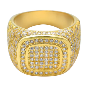 แหวนเพทายฮิปฮอปสำหรับผู้ชายแบบเต็มวง - Product Image 3