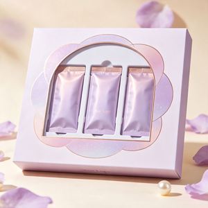 FX White Card Folding Box with Cosmetic Mask Bag Packaging Set for Facial <b>Sheet</b> Products and Beauty Care Collections - Product Image 5