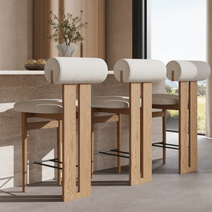 Chaise de bar rembourrée de style moderne FERLY pour l'intérieur, chaise d'appoint rembourrée pour salle à manger - Product Image 1