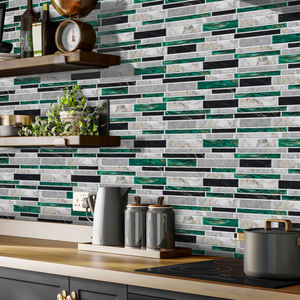 Adhesivo de pared 3D verde moderno, suministro de fábrica, and Stick Peel, azulejo autoadhesivo para azulejos para <span class=keywords><strong>cocina</strong></span> y baño - Product Image 6