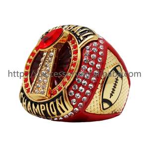 Anillo de campeonato final de fútbol personalizado <span class=keywords><strong>NFL</strong></span> <span class=keywords><strong>Fantasy</strong></span> Football State League diseño libre color barato deportes hombres anillo joyería - Product Image 3
